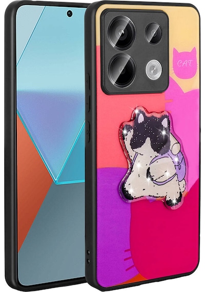 Ardemix Redmi Note 13 Pro 5g Kılıf Parlayan Kabartmalı İkonik Figürlü Amas Silikon K Beyaz