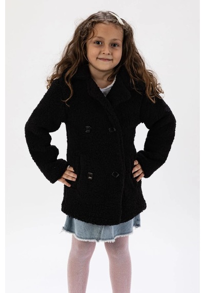 Mnk Baby & Kids Kuzu Polar Kumaş Kışlık Çocuk Mont Mnk0652 Siyah