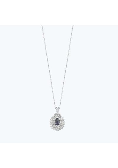 Altınbaş Pırlanta Safir Damla Kolye Pehl016s14k-1