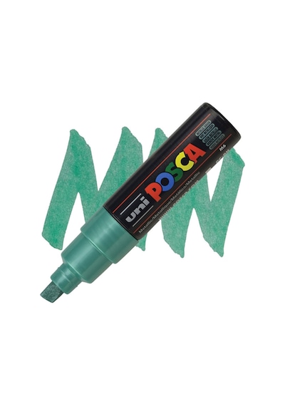 Uni Posca Marker Pc-8K 8.0 Mm Metallic  Green