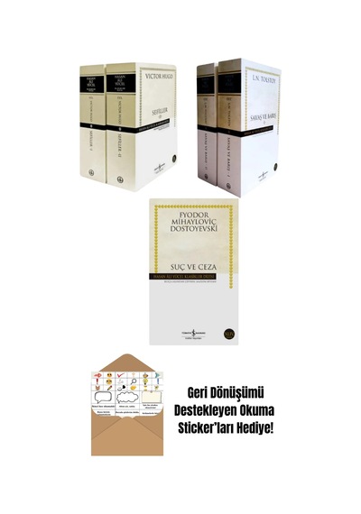 Savaş Ve Barış Sefiller Suç Ve Ceza + Okuma Sticker'ları