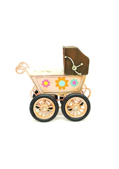 Dekoratif Metal Bebek Arabası Biblo Vintage Hediyelik Arbltgsgjq3dub3q01ı