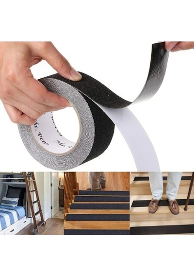 Açık Merdiven Adım Döşeme Laminant Ucu Zemin Kaydırmaz Rulo Kaymaz Güvenlik Bant 25 Mm X 5 M Karışık - 870593883 Diğer