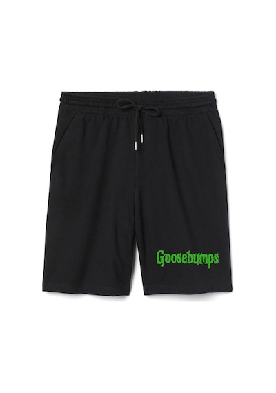 Goosebumps Lettern Erkek Siyah Şort Siyah
