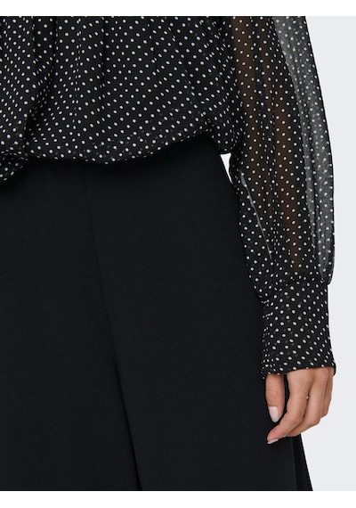 Only Onlbremen-yo Mw Wide Pant Pnt Noos Kadın Pantolon 15358283 Siyah