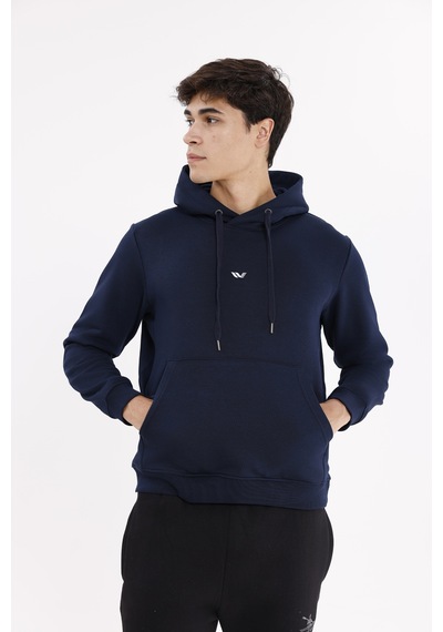 Rowinger Kanguru Cepli Ayarlanabilir Kapüşonlu Sweatshirt Navyblue