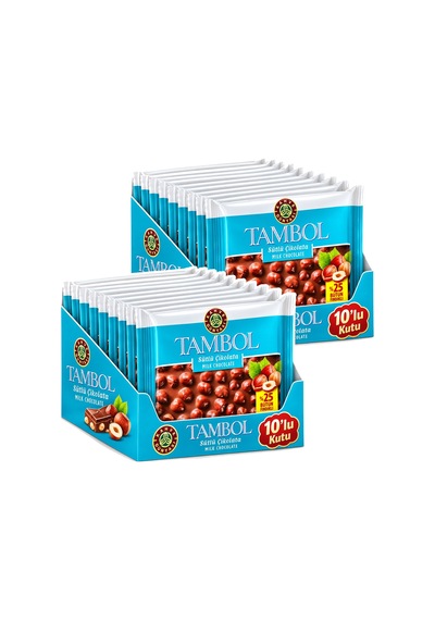 Kahve Dünyası Tambol Tam Fındıklı Sütlü Çikolata 77 Gr X 20 Adet