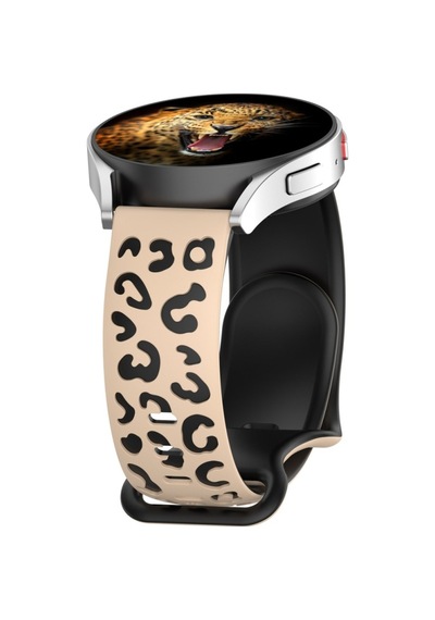 Samsung Galaxy Watch 42mm Uyumlu Krd-140 20mm Silikon Kordon Strap Kayış - Kahverengi-siyah