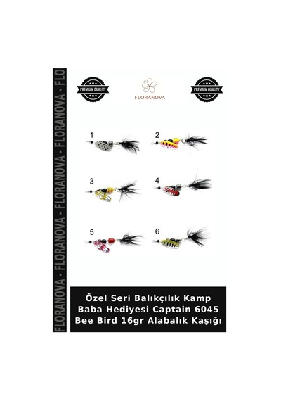 Özel Seri Balıkçılık Kamp Baba Hediyesi Captain 6045 Bee Bird 16gr Alabalık Kaşığı