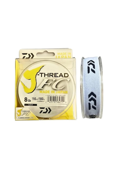 Daiwa J-thread Fc Leader 0.254mm 8lb 100m %100 Fluorocarbon Misina