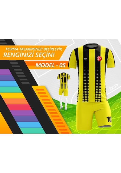 Acr Giyim Kişiye Özel Futbol Forması - Dizayn : Fiber Çok Renkli