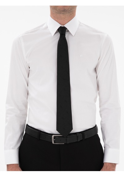Cacharel Beyaz Slim Fit Pamuklu Klasik Gömlek