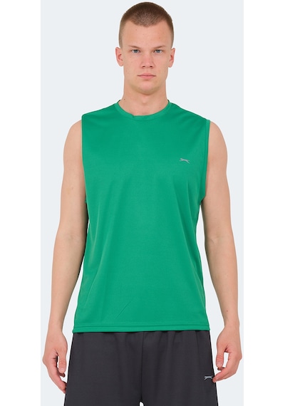 Slazenger RAJYA Erkek Kolsuz Yeşil Tişört