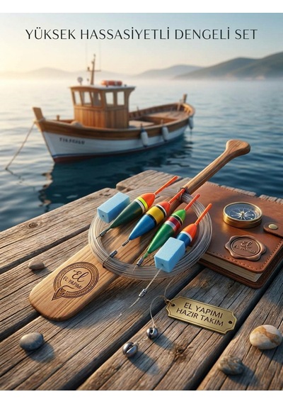 4 Adet El Yapımı Şamandıralı Deniz Balık Avı Takımı 8