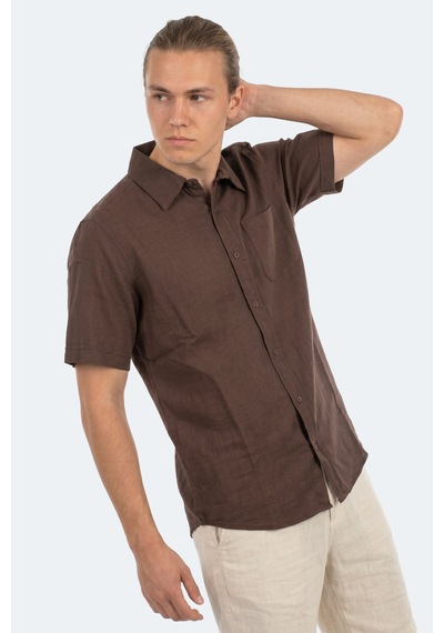 Slazenger Kırtıda Erkek Kahve Gömlek