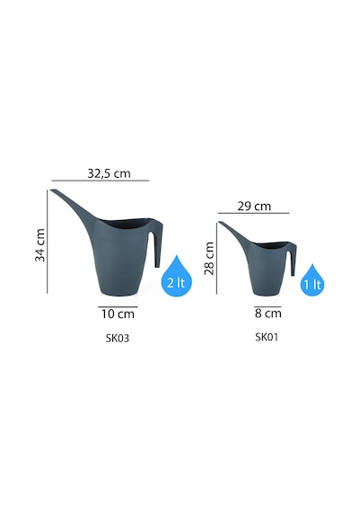 Ayrex Serinova Sk03 Çiçek Sulama Kabı 2 Litre Antrasit