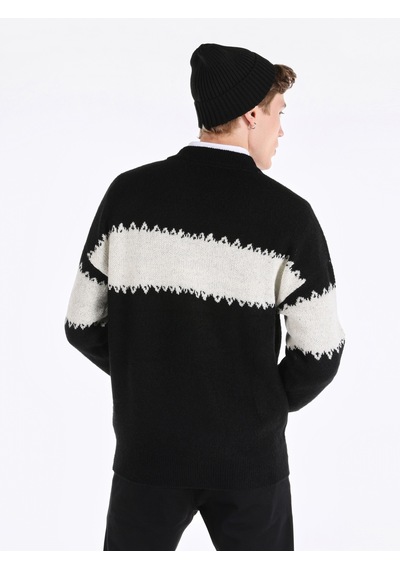 Colin's Colins Regular Fit Triko Siyah Erkek Kazak Siyah