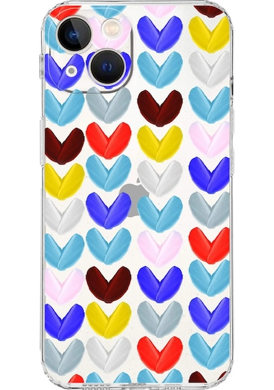Apple Uyumlu iPhone 13 Mini İle Water Color 1 Kamera Korumalı Şeffaf Kılıf