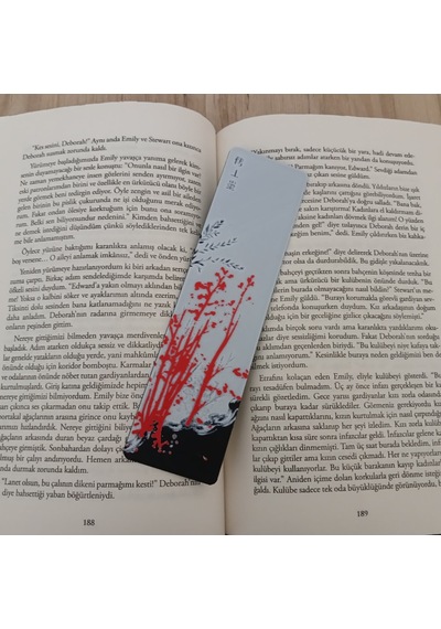 Kitap Ayracı - Kırmızı Çiçek Model4