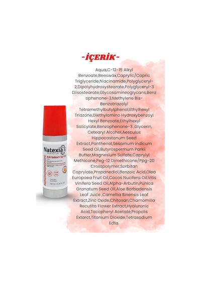 Natexia Sivilce Karşıtı Anti-sebium Güneş Koruyucu Losyon SPF50+ 100 Ml