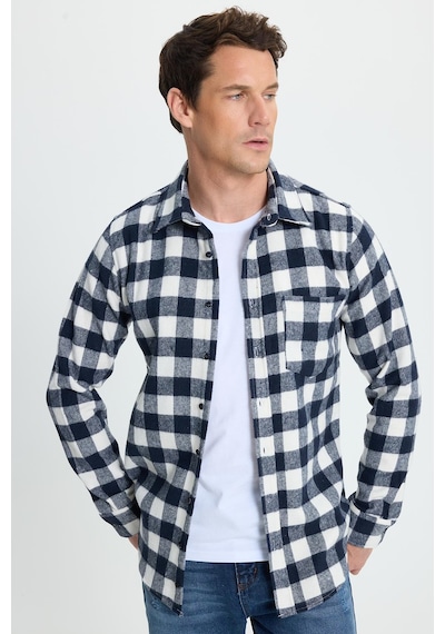 Tudors Erkek Slim Fit Dar Kesim Uzun Kollu Cepli Kareli Dama Desenli Kışlık Oduncu Gömlek-41701 Çok Renkli Tudors Erkek Slim Fit Dar Kesim Uzun Kollu Cepli Kareli Dama Desenli Kışlık Oduncu Gömlek-41701 Çok Renkli