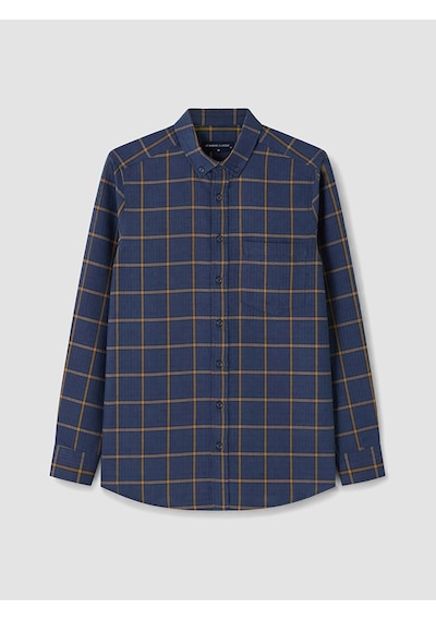 Lcwaıkıkı Classic Sarı Regular Fit Ekose Erkek Gömlek