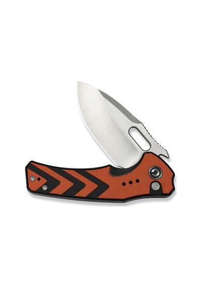 Civivi Vexron Milled Orange & Black G10 Handle Satin Finished 14c28n Blade Kamp Çakı Turuncu