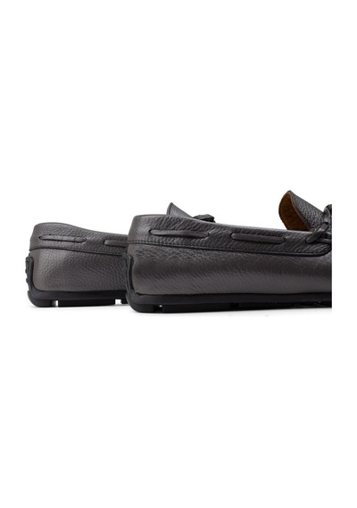 Deery Hakiki Deri Gri Erkek Loafer Ayakkabı Gri (539892114) Gri