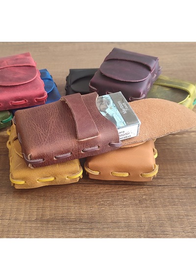 Sumerian Leather Craft  Deri Sigara Kılıfı Tarçın