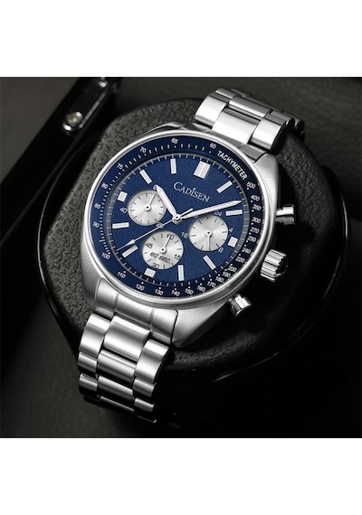 Cadisen C7063 40mm Safir Erkek Kol Saati Siyah