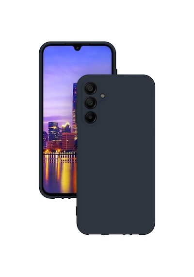 Samsung Uyumlu Galaxy A17 Kılıf Kamera Korumalı Silikon Rubber Arka Kapak Lacivert