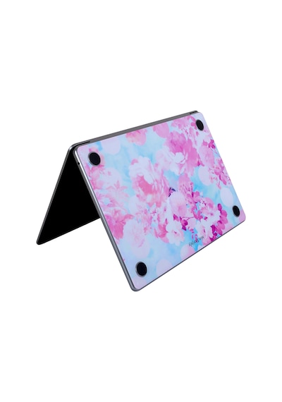 Apple Uyumlu Macbook Air M1 Kılıf Flower03 Yapıştırma Laptop Kaplama Sticker Koruyucu A2337 İle Açık Lila