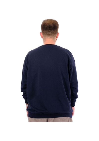 Mode XL Büyük Beden Erkek Basic Sweatshirt Bisiklet Yaka Recycle B24529 Lacivert Lacivert
