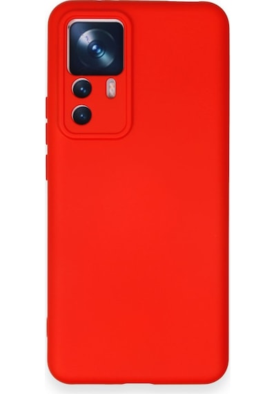 Xiaomi Mi 12t Pro İçi Kadife Kaplı Esnek Silikon Kapak Ryc/ Nano Lansman Kirmizi