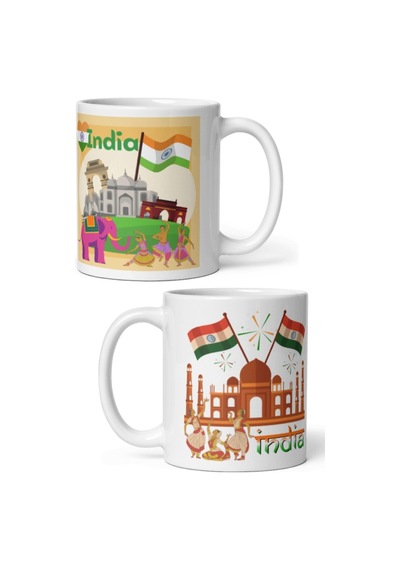 Hindistan Kupa Bardak 2 Adet Seyahat Hatıra India Mug