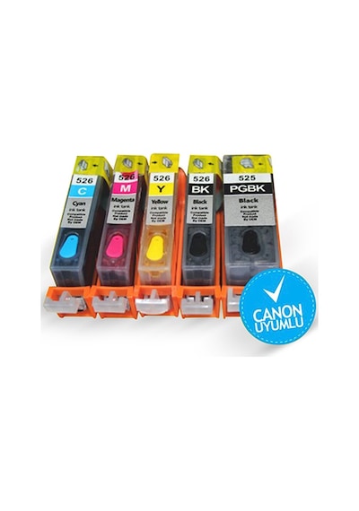 Canon Pgı-5bk Clı-8bk C M Y 5 Renk Uyumlu Kolay Dolan Kartuşlar