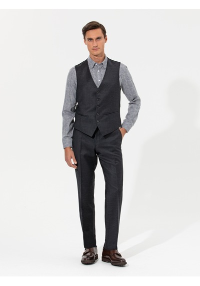 Cacharel Siyah Slim Fit Yelek