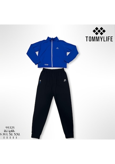Tommy Life Kadın 2 İplik Eşofman Takımı Saks-siyah Saks - Siyah
