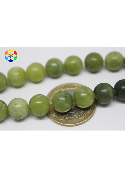Yasam Tohumu Yeşim Taşı Ela Quality Yarım Dizi 10 MM 18 CM Çok Renkli