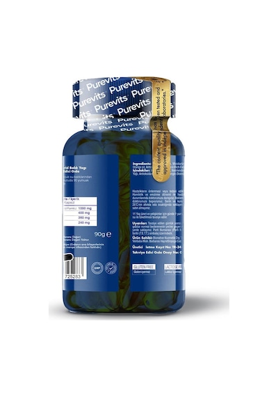 Purevits Omega-3 Fish Oil Takviye Edici Gıda 90 Kapsül