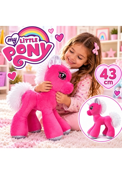 Oyuncak Sevimli Unicorn At Pony 43 Cm My Little Pony Oyun Arkadaşı Hediyelik Peluş Pembe