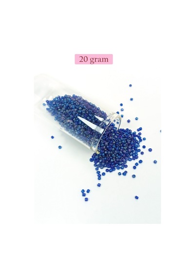 Dökme Cam Kum Boncuk 11/0 2 Mm - 20 Gram - Koyu Mavi - Bnc017