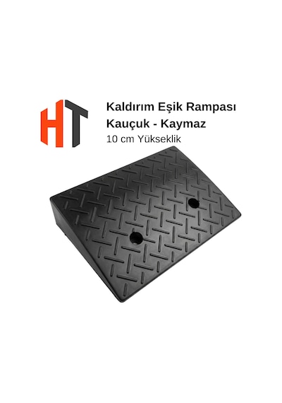 Kauçuk Rampa 10 Cm, Engelli Aracı Rampası, Kaldırım Rampası 48 X 33 X 10 Cm