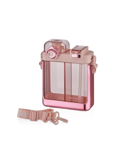 Su Matarası 2 Bölmeli Tritan Pembe 700ml Çok Renkli