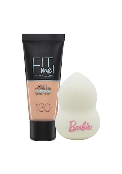 Maybelline New York Fit Me Matte+Poreless Fondöten 130 Buff Beige Sünger