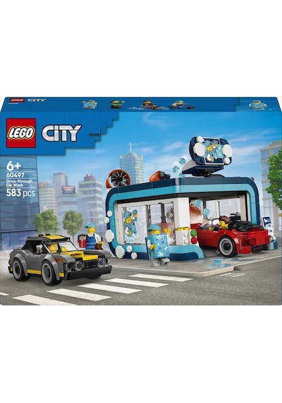 LEGO® City Otomatik Araç Yıkama 60497 - 6 Yaş ve Üzeri Çocuklar için 4 Minifigür İçeren Yaratıcı Oyuncak Yapım Seti (583 Parça)