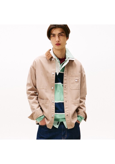 Tommy Hilfiger Oversized Fit Corduroy Collar Erkek Pembe Ceket Dm0dm22017 Pembe