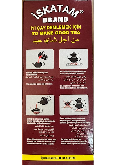 İskatam Siyah İthal Çay Kutu 400 G