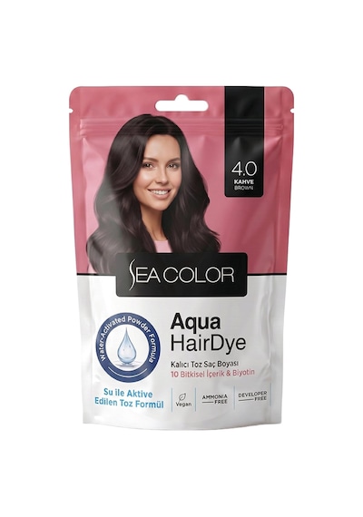 Aqua Hair Dye Suyla Aktifleşen Toz Saç Boyası 4.0 Kahve