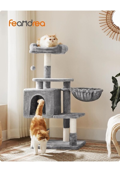 Tr Pct52w 110 Cm Kedi Ağacı, Açık Gri